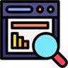 data analysis lineal color icon