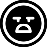 愤怒的脸 duotone 图标