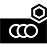 catena di blocchi pieno icona
