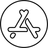 logotipo de la tienda de apple línea icono