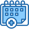 Kalender zwei farben Icon