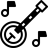 banjo duotone icon