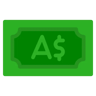 dollar australien plat icône