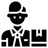 送货男孩 填充 图标
