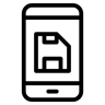 备份 线条 图标