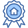 real estate badge two-color icon