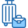 luggage two-color icon