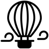 热气球 双色调 图标