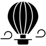 hot air balloon filled icon