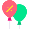 balonlar flat simge
