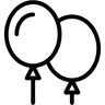 Luftballons line Icon