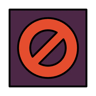 prohibited lineal color icon