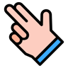 Handbewegung lineal farbe Icon