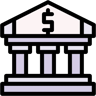 banque couleur linéaire icône