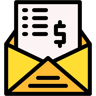 financial statement lineal color icon