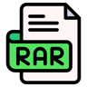 rar dosyası çizgisel renk simge