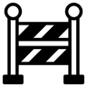 حاجز ثنائي اللون أيقونة