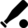 baseball bat filled icon