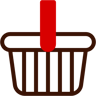 Einkaufskorb zwei farben Icon