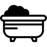 浴缸 双色调 图标