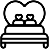 床 line 图标