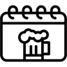 Bierkalender line Icon