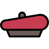 Baskenmütze lineal farbe Icon