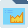 big data analysis flat icon