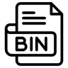 bin-Datei line Icon