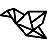 geometrischer Vogel line Icon