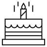 生日蛋糕 line 图标
