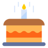 生日蛋糕 扁平 图标