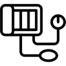 Blutdruckmessgerät linie Icon