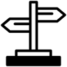 方向 双色调 图标