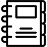 quaderno line icona