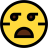 emoji bosan lineal-color ikon