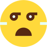 bored emoji flat icon