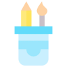 tempat pensil datar ikon