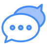 Chatten zwei farben Icon