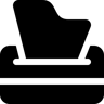 纸巾盒 填充 图标