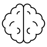 cervello linea icona