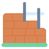 brick wall flat icon