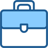 briefcase two color icon