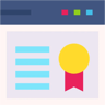 Online-Lernen flach Icon