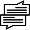 chiacchierata line icona