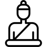 Buddha-Statue line Icon