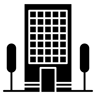 office building filled icon