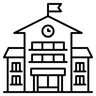 校舍 line 图标