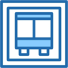 bus two-color icon