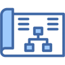 business strategy two-color icon